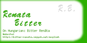 renata bitter business card