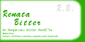 renata bitter business card